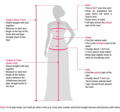 how to measure dress size